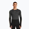 Дълъг ръкав термоактивен мъжки Icebreaker Merino 200 Oasis+ LS Crewe 0JI черен/сив меланж/неоцветен/cb