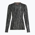 Дамска блуза с дълъг ръкав Icebreaker Merino 260 Tech Vertex Crewe Delta Lines AOP black/snow/j 7