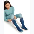 Дамски скиорски чорапи Icebreaker Merino Ski+ Light OTC Mountain Contour atlantis/hydro/acid pink 4