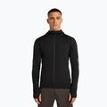 Мъжки суитшърт за трекинг Icebreaker Merino 300 Realfleece Descender Zip Hoodie black