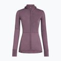 Дамски суитшърт за трекинг Icebreaker Merino 200 Realfleece Descender Half Zip Hoodie grey plum 10