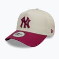 New Era WS Patch Eframe New York Yankees бейзболна шапка светло бежова 3