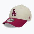New Era WS Patch 9Forty Los Angeles Dodgers бейзболна шапка светло бежова 3