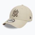 New Era Team Outline 9Forty New York Yankees светлобежова бейзболна шапка 2