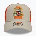 New Era Summer Patch Trucker бейзболна шапка светло бежова 2