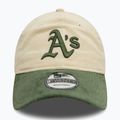 New Era Block Cord 9Twenty Oakland Athletics бейзболна шапка светло бежова 2