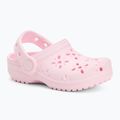 Crocs Classic Floral Cutout Clog Kids Toddler джапанки розово мляко 2