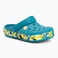 Детски чехли Crocs Crockband Glow Confetti Band turbo teal/multi