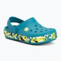 Детски чехли Crocs Crockband Glow Confetti Band turbo teal/multi 2