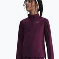 Детска блуза с дълъг ръкав за тренировка Nike Dri-Fit 1/4 Zip bordeaux/white 4