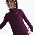 Детска блуза с дълъг ръкав за тренировка Nike Dri-Fit 1/4 Zip bordeaux/white 6