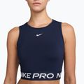 Дамски тренировъчен топ Nike Pro Dri-Fit midnight navy/white 3