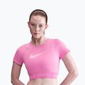 Дамски топ за тренировка Nike Pro Dri-Fit Graphic Cropped playful pink/pink foam/white