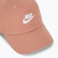Шапка с козирка Nike Club Unstructured Futura Wash rose gold/white 3