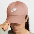 Nike Club Неструктурирана бейзболна шапка Futura Wash розово злато/бяло 4