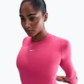 Дамска блуза с дълъг ръкав Nike One Fitted Dri-Fit rush pink/white 4