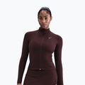 Дамски суитшърт за тренировка Nike One Fitted Dri-Fit Full-Zip burgundy crush/white