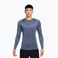 Мъжка блуза с дълъг ръкав за тренировка Nike Pro Dri-Fit Tight Fitness diffused blue/black