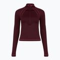 Мъжка тениска Under Armour ColdGear Textured 1/2 Zip, dark burgundy/fuchsia twilight/metallic silver