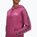 Дамски суитшърт Under Armour Icon Fleece Taped Hoody fuchsia dusk/white 3
