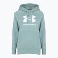 Дамски суитшърт Under Armour Rival Fleece Big Logo Hoody serpentine/white 4