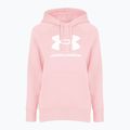 Дамски суитшърт Under Armour Rival Fleece Big Logo Hoody prime pink/white 3