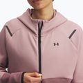 Дамски суитшърт Under Armour Unstoppable Fleece HZ tourmaline pink/maroon mist/black 3