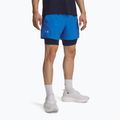 Мъжки шорти за бягане Under Armour Launch 5" 2in1 blue atlantis/washed navy/reflective