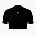 Дамска тениска за тренировка Under Armour HeatGear Crop Mock ultimate black/white