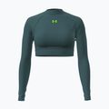 Дамска блуза с дълъг ръкав за тренировка Under Armour HeatGear Crop Mock rack green/hyper green