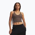 Дамска тренировъчна тениска Under Armour Meridian Support Tank peppercorn/peppercorn