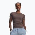 Дамска тренировъчна тениска Under Armour Motion Fitted SS peppercorn/white