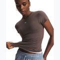 Дамска тренировъчна тениска Under Armour Motion Fitted SS peppercorn/white 3