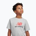 Детска тениска New Balance Jersey Stacked Logo Tee athletic grey heather 5