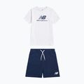 Детски комплект New Balance Stacked Logo Tee & FT Short nb bright white 8