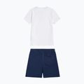 Детски комплект New Balance Stacked Logo Tee & FT Short nb bright white 9