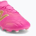 Детски футболни обувки New Balance Tekela Team V5 pink heat/metallic gold/pink satin 7