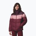 Дамско ватирано яке Columbia Puffect II Colorblock rich wine/eraser pink/moonvista