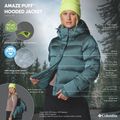 Дамско пухено яке Columbia Amaze Puff Hooded Everblue High Shine 12