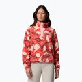 Дамски поларен суитшърт Columbia Helvetia II Printed Cropped Half Snap poppy red/sunscape