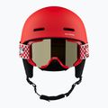Детска скиорска каска Salomon Player Combo + Goggles XV Jr cherry tomato/red silver mirror 4