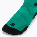 Чорапи Salomon Aero Crew dynasty green/waterfall 4