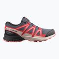 Детски обувки за бягане Salomon Speedcross Waterproof grisaille/hushed violet/rouge red 8