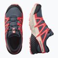 Детски обувки за бягане Salomon Speedcross Waterproof grisaille/hushed violet/rouge red 12