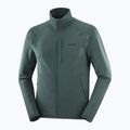 Мъжки туристически суитшърт Salomon Essential Lighwarm Full Zip green gables 3