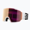 Скиорскa маска Salomon S/View 3 S2 white/ml lruby