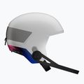 Детска скиорска каска Salomon Equipe Fis + Chinguard Jr white/race blue 3