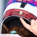Детска скиорска каска Salomon Equipe Fis + Chinguard Jr white/race blue 9