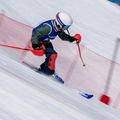 Детска скиорска каска Salomon Equipe Fis + Chinguard Jr white/race blue 10
