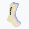 Чорапи Salomon Everyday Crew 3 pack brunnera blue/dusty yellow/icy pink